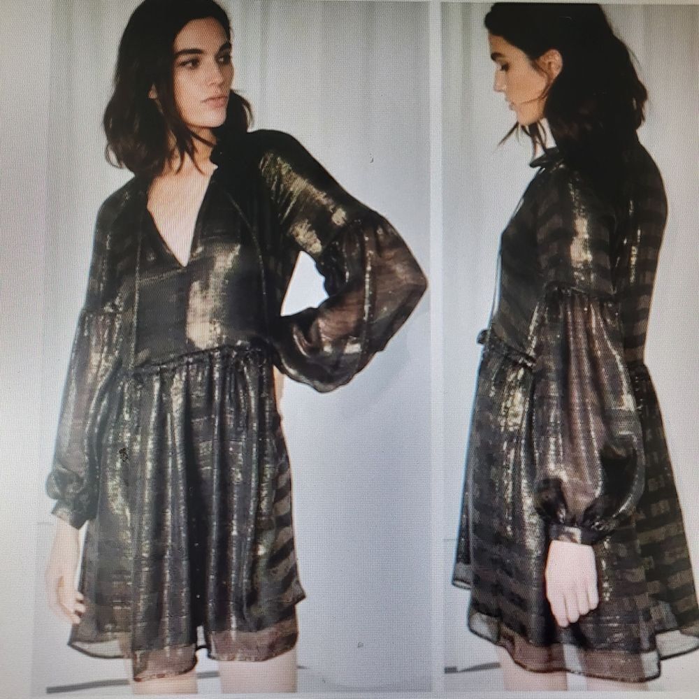 & Other Stories Black and Gold Dress